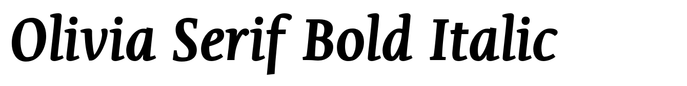Olivia Serif Bold Italic